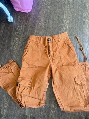 Cargo Pants in Rust Orange - Lightweight Utility Style